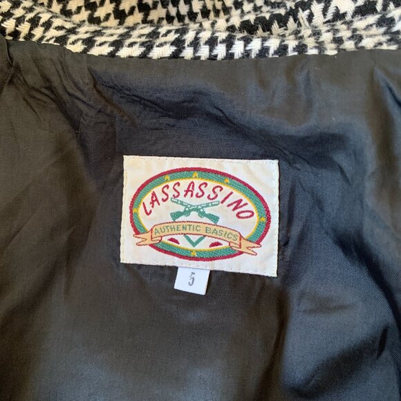 Elegant Black and White Houndstooth Women's Blazer - Picture 8 of 10